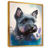 Cute Schnauzer Floral Art