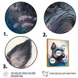 Cute Schnauzer Floral Art