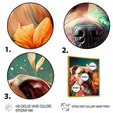 Cute Pitbul Floral Art I