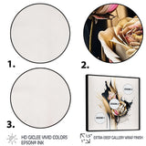 Roses Flow Flower On Golden Beige Paint VI