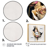 Roses Flow Flower On Golden Beige Paint VI