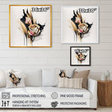 Roses Flow Flower On Golden Beige Paint VI