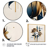 Roses Flow Flower On Golden Beige Paint VIII