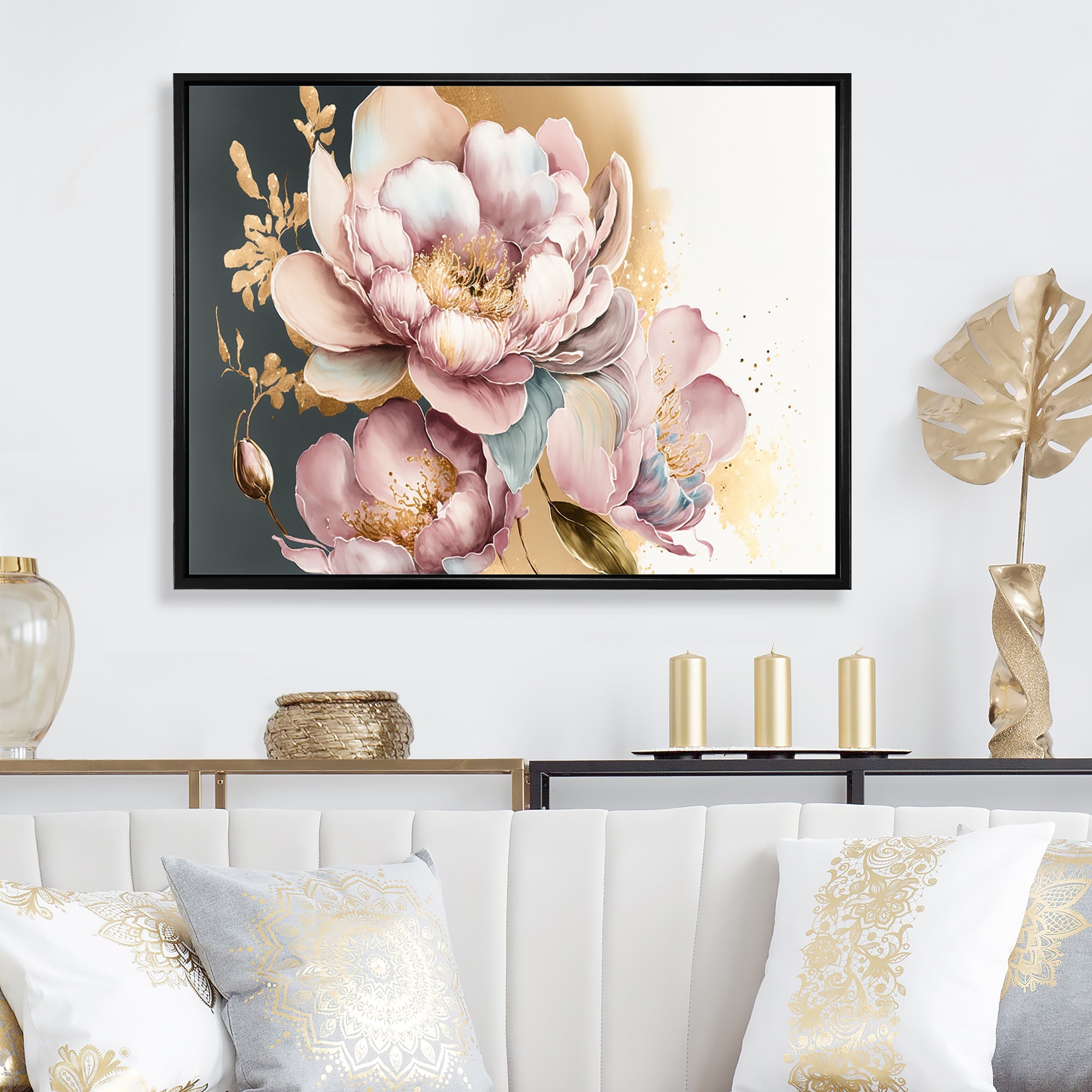Pink And Gold Orchid Flower II