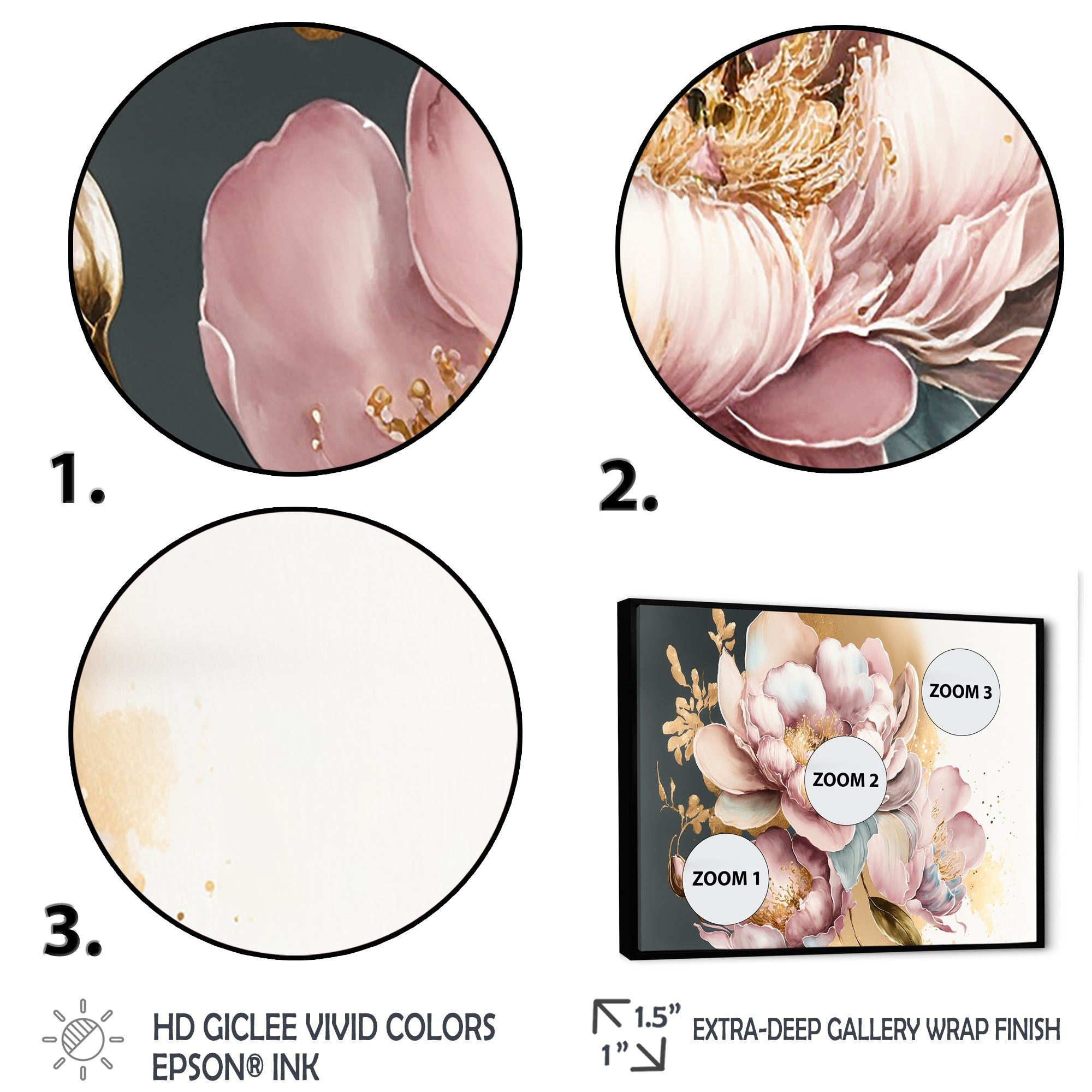 Pink And Gold Orchid Flower II