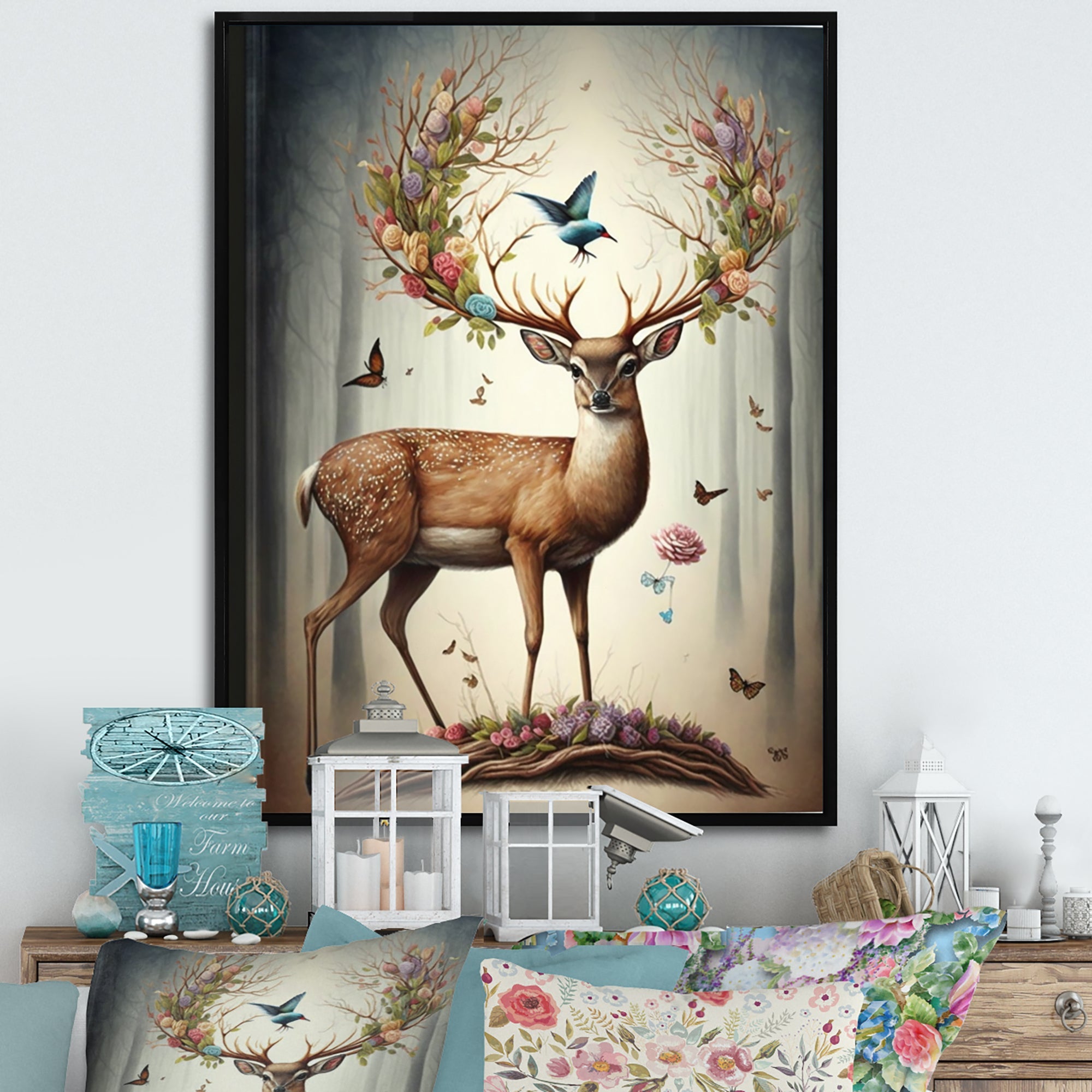 Deer With Blooming Antlers III
