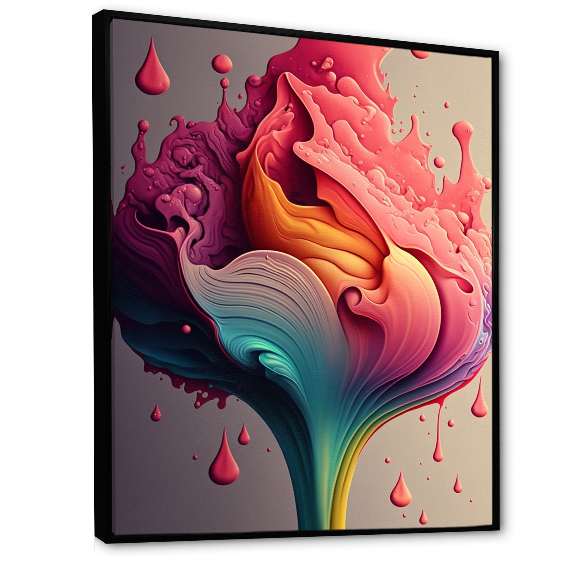 Multicolor Liquid Ink Tulip Flowers I