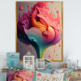 Multicolor Liquid Ink Tulip Flowers I