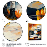 Red And Orange Birch Trees By The Lake VII