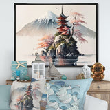 Japanese Landscape In Watercolor I