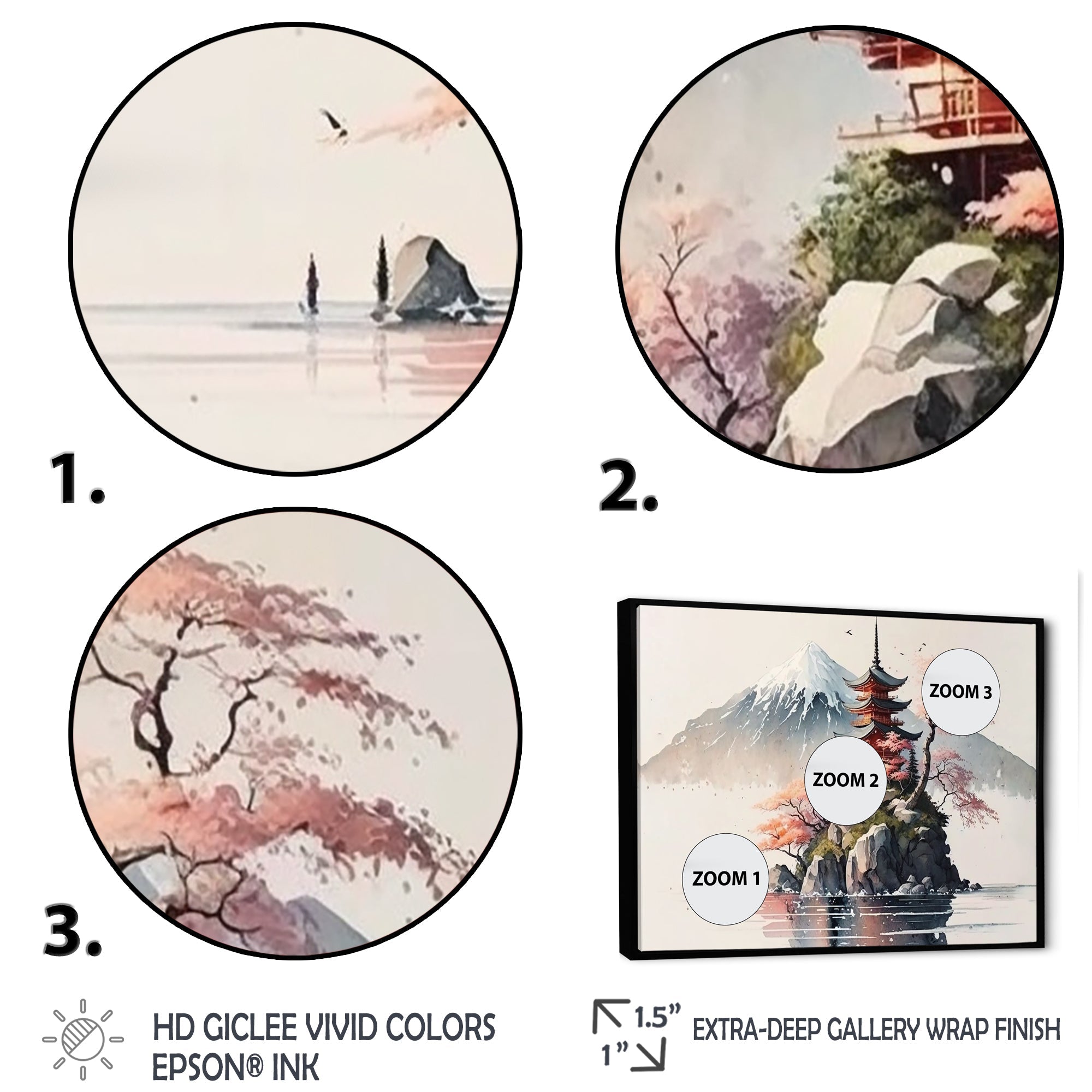 Japanese Landscape In Watercolor I