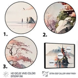 Japanese Landscape In Watercolor I