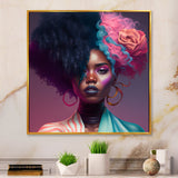 Pink And Blue African American Woman I