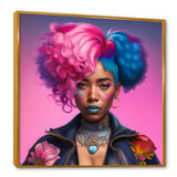 Pink And Blue African American Woman III