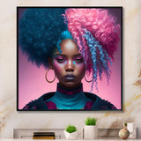 Hip Hop Girl With Pink And Blue Hair III