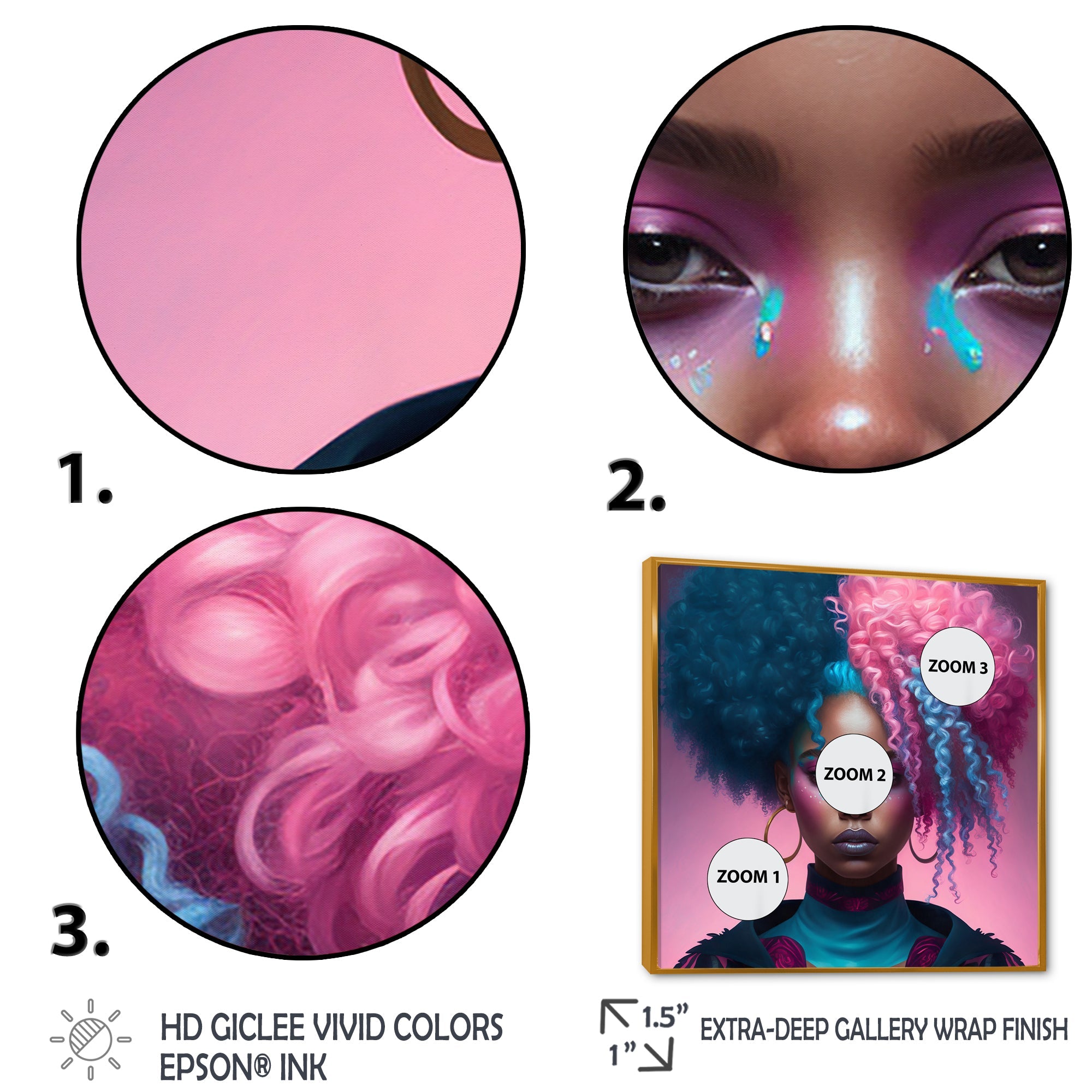 Hip Hop Girl With Pink And Blue Hair III