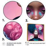 Hip Hop Girl With Pink And Blue Hair III