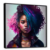 Fashion Hip Hop Girl In Pink And Blue I