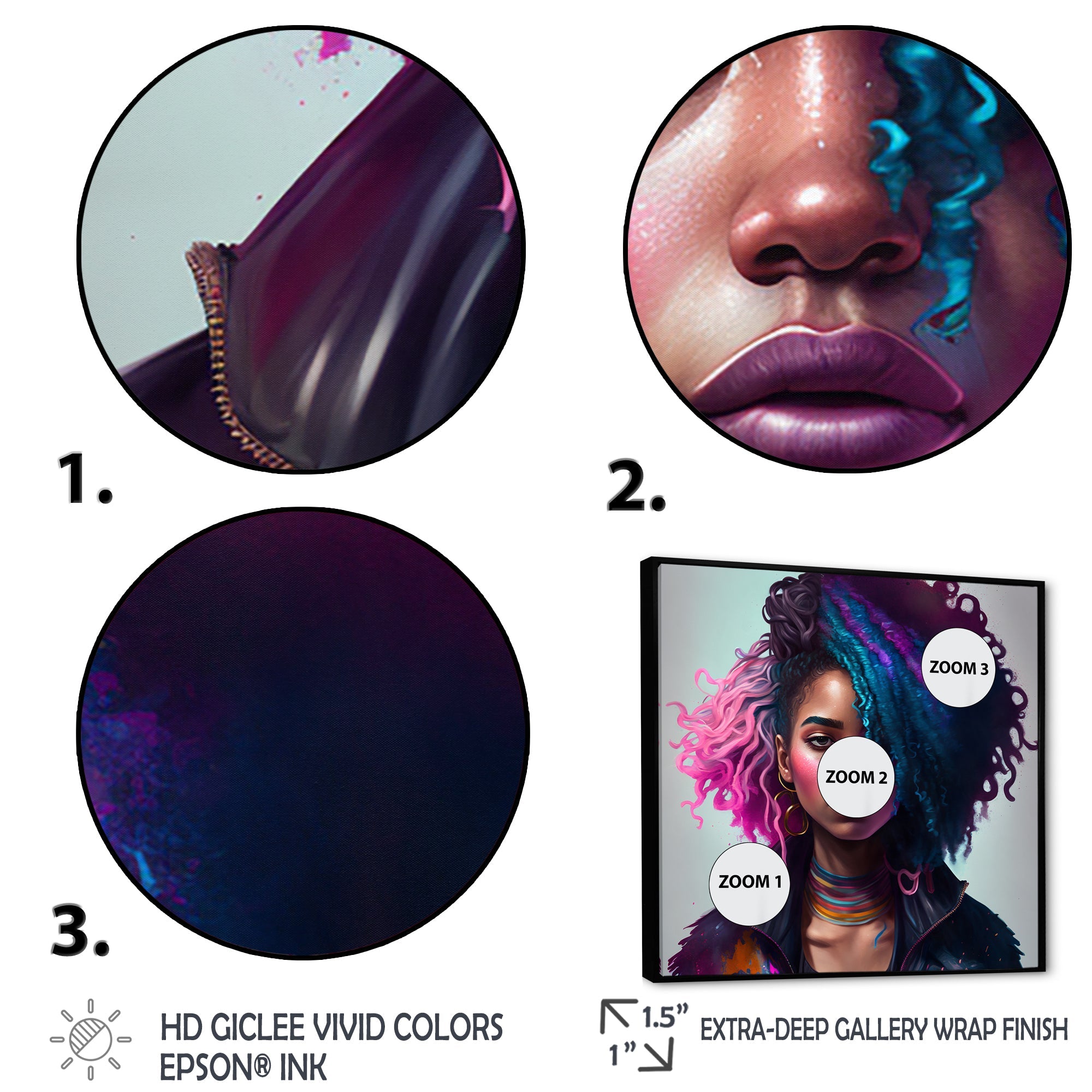 Fashion Hip Hop Girl In Pink And Blue I