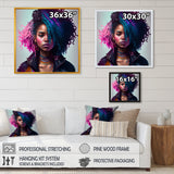 Fashion Hip Hop Girl In Pink And Blue I