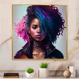 Fashion Hip Hop Girl In Pink And Blue I