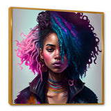 Fashion Hip Hop Girl In Pink And Blue I