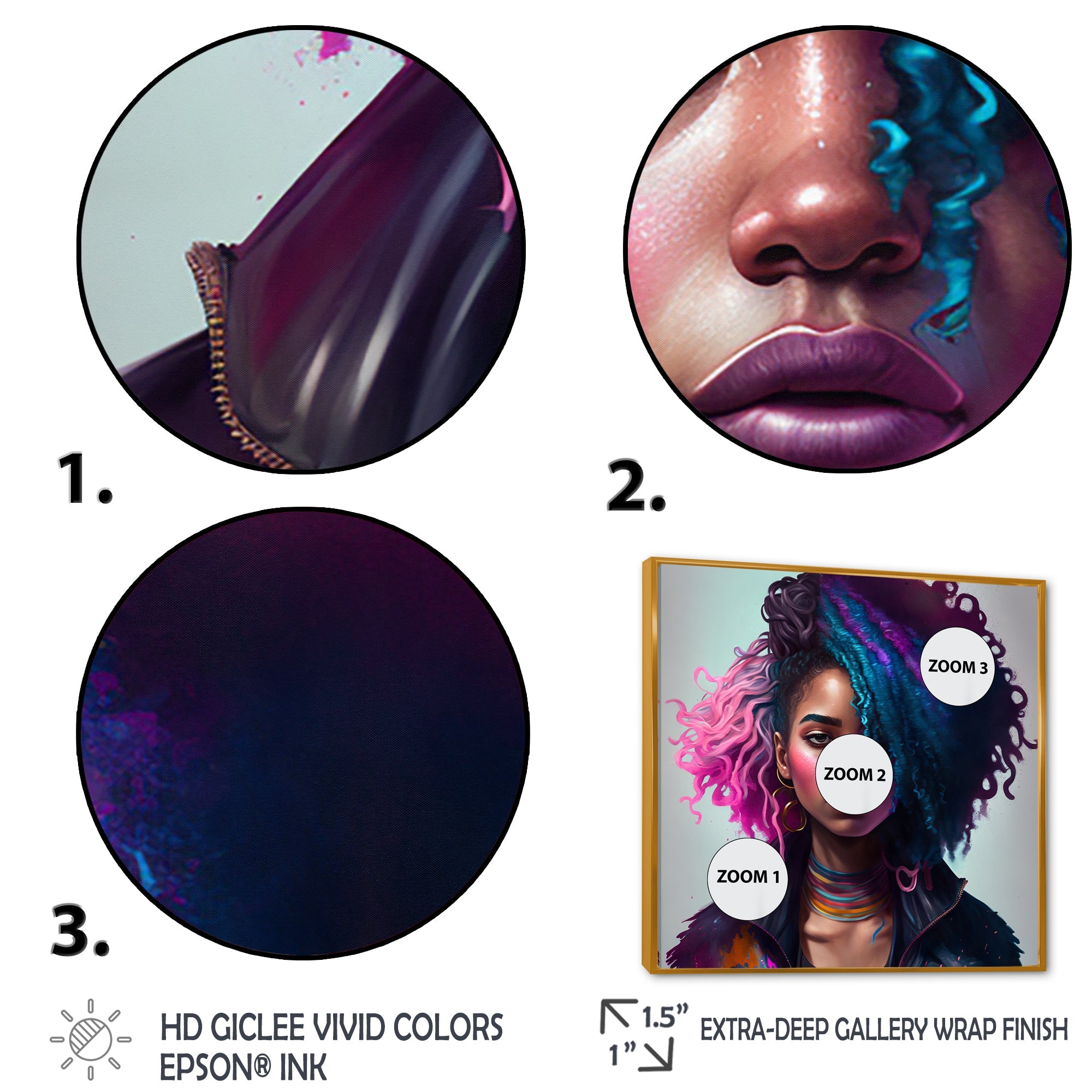 Fashion Hip Hop Girl In Pink And Blue I