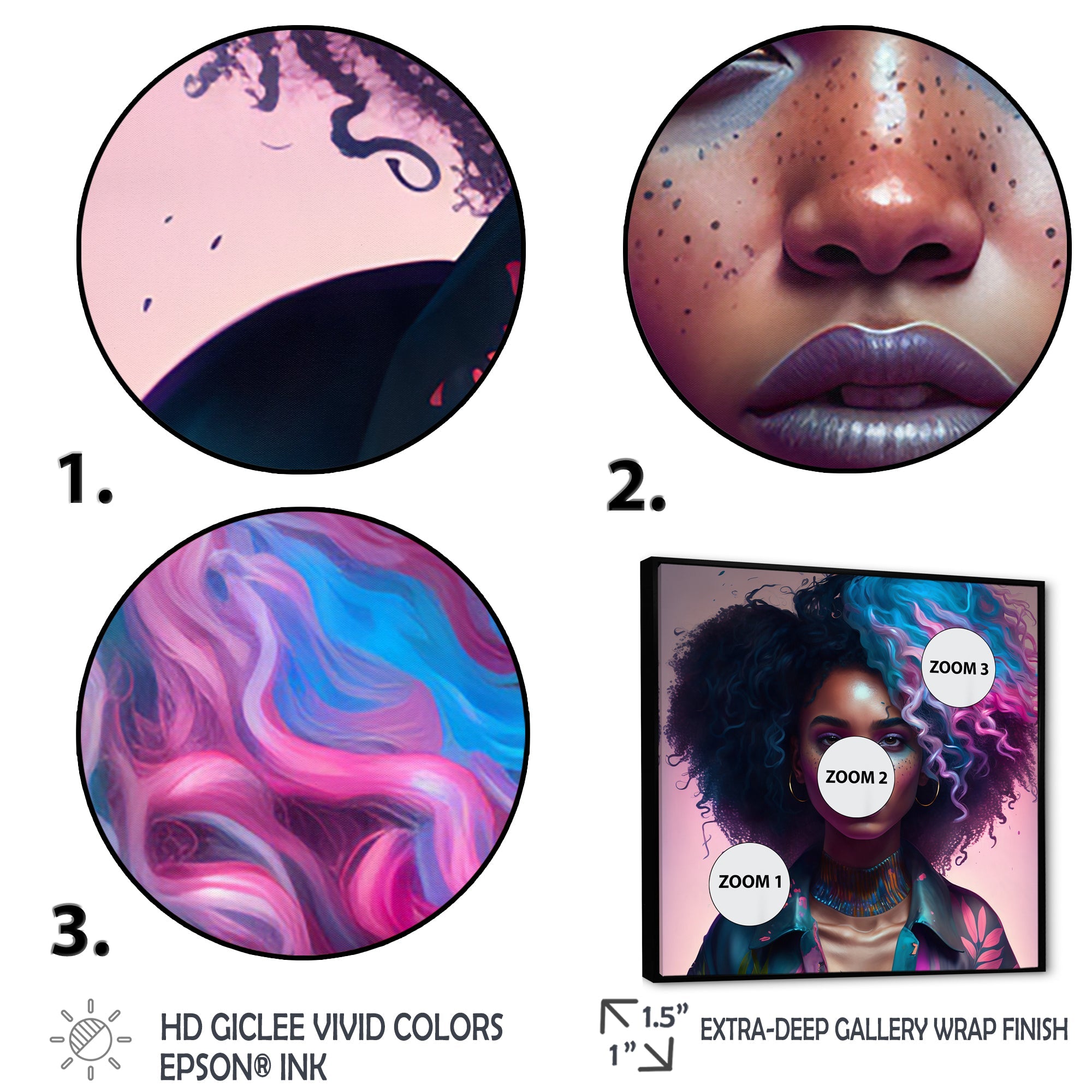 Fashion Hip Hop Girl In Pink And Blue III