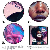 Fashion Hip Hop Girl In Pink And Blue III