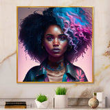 Fashion Hip Hop Girl In Pink And Blue III