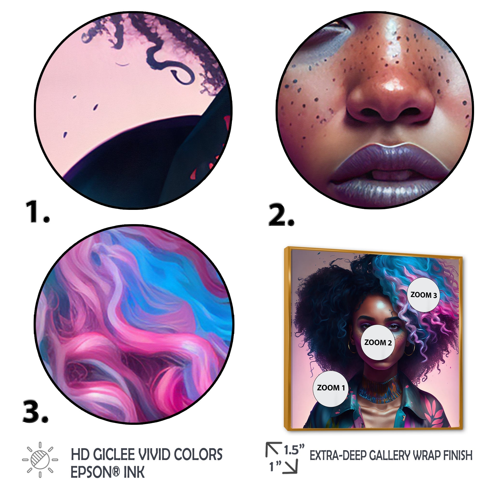 Fashion Hip Hop Girl In Pink And Blue III