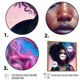 Fashion Hip Hop Girl In Pink And Blue III