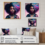 Fashion Hip Hop Girl In Pink And Blue III