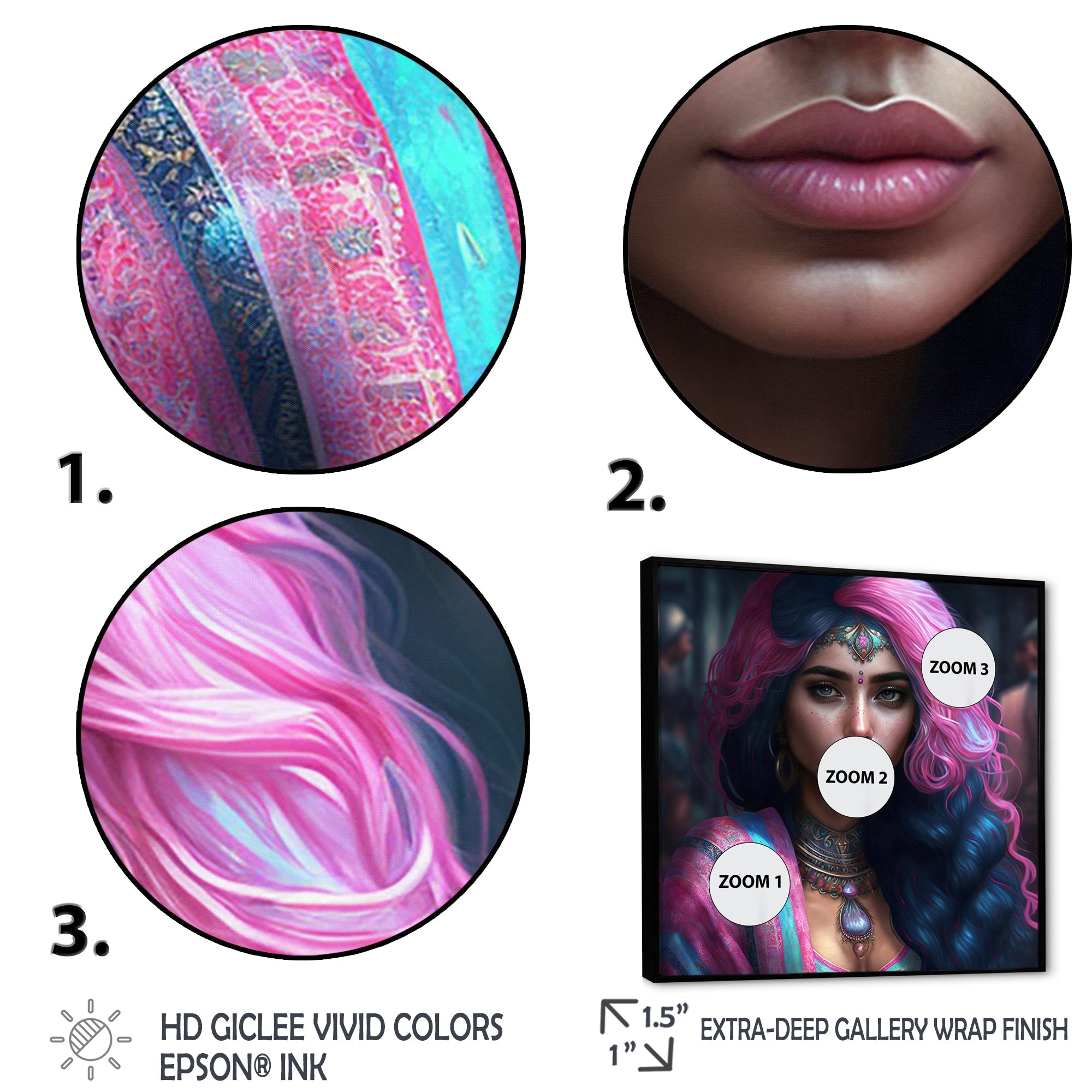 Fashion Indian Woman In Pink And Blue IV