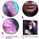 Fashion Indian Woman In Pink And Blue IV