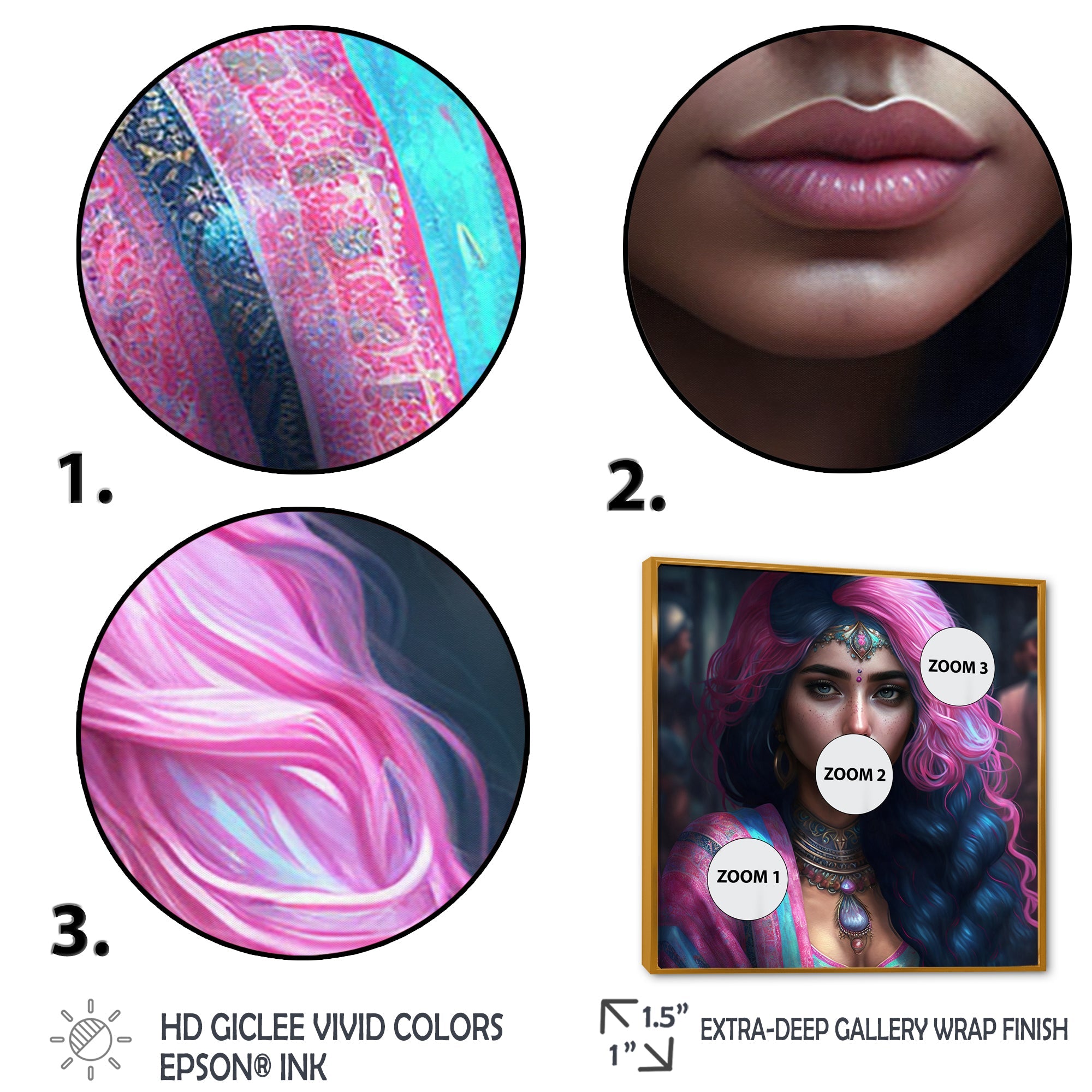 Fashion Indian Woman In Pink And Blue IV