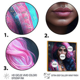 Fashion Indian Woman In Pink And Blue IV