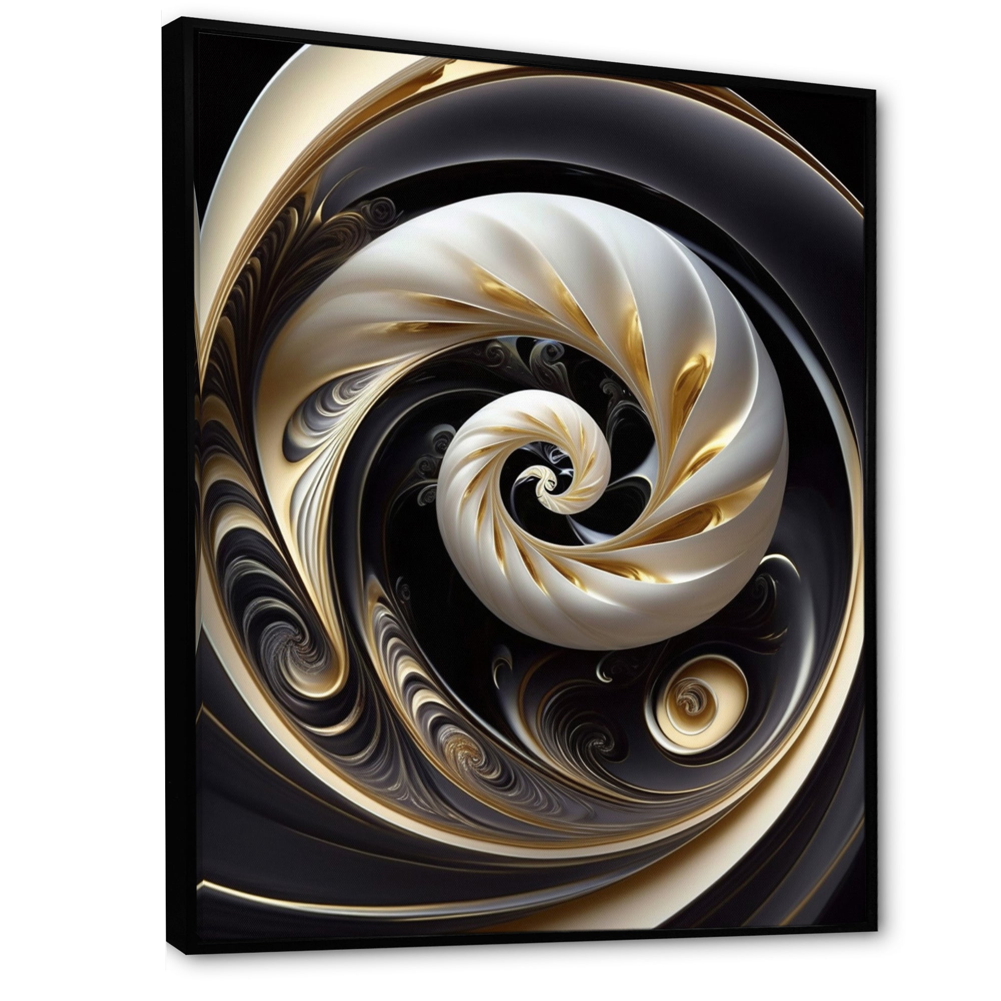 Gold Black And White Stained Glass V