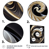 Gold Black And White Stained Glass V