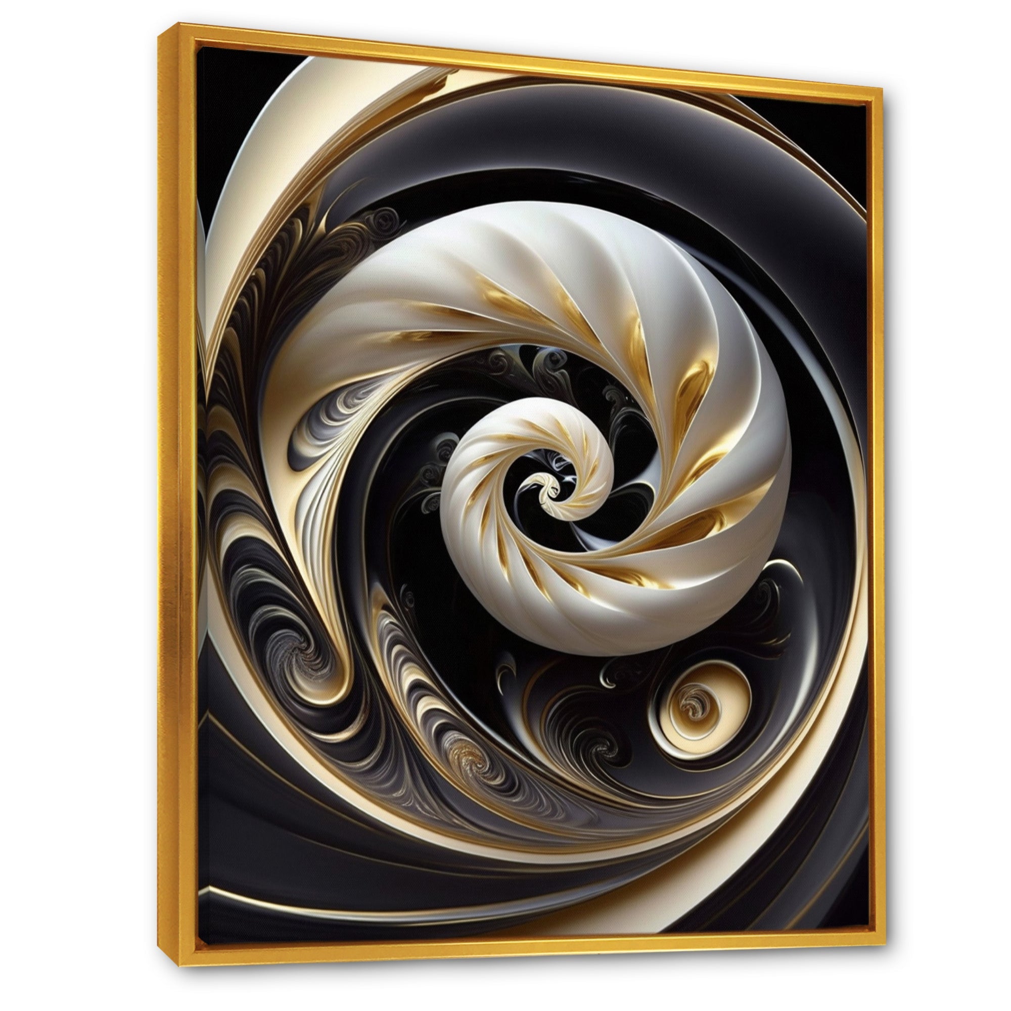 Gold Black And White Stained Glass V