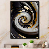 Gold And Black Stained Glass Spiral III