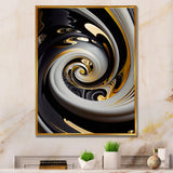 Gold And Black Stained Glass Spiral III