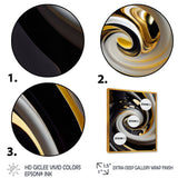 Gold And Black Stained Glass Spiral III