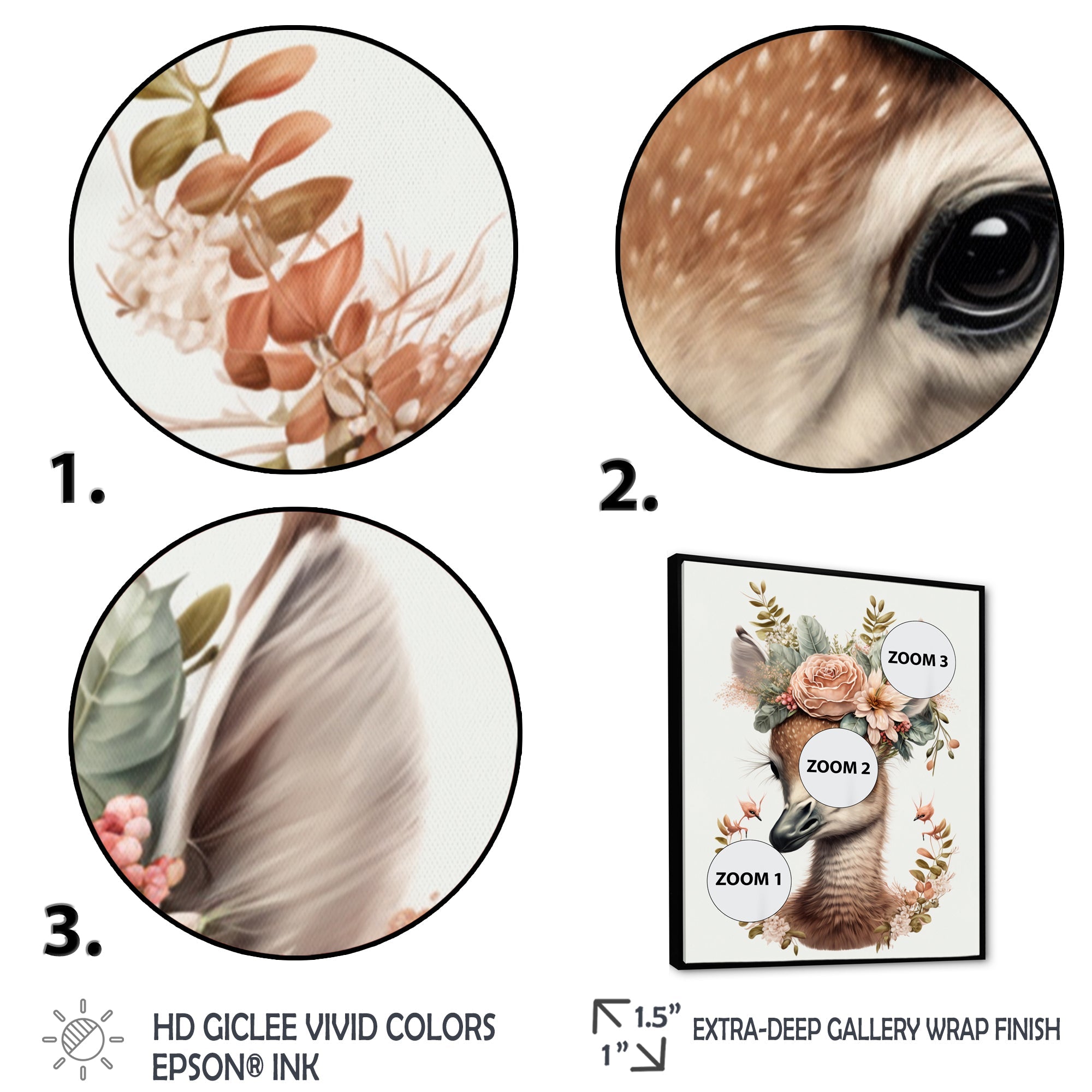 Cute Baby Flamingo With Floral Crown