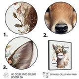 Cute Baby Fox With Floral Crown II