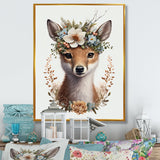 Cute Baby Fox With Floral Crown II