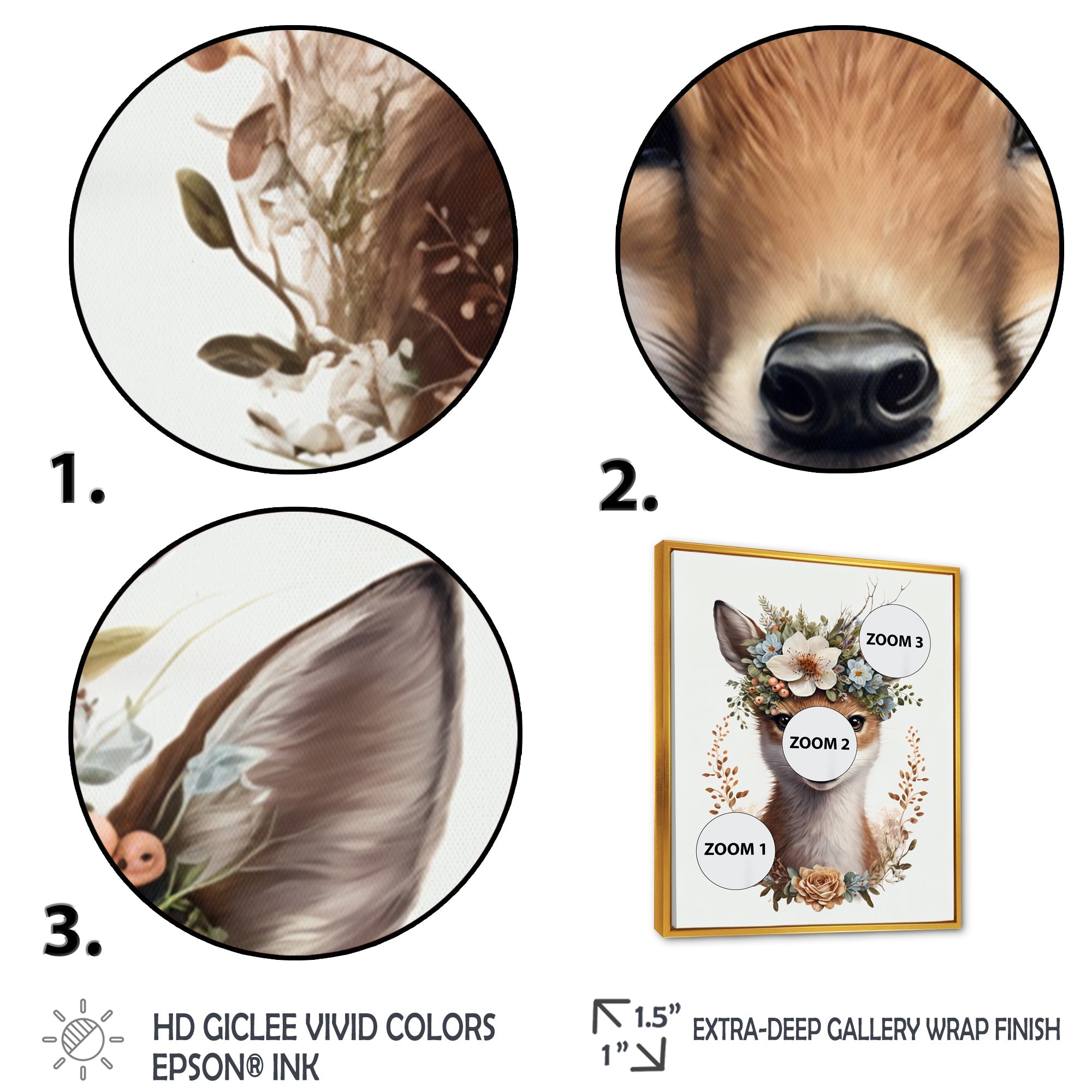 Cute Baby Fox With Floral Crown II