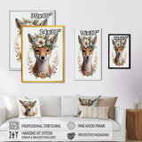 Cute Baby Fox With Floral Crown II