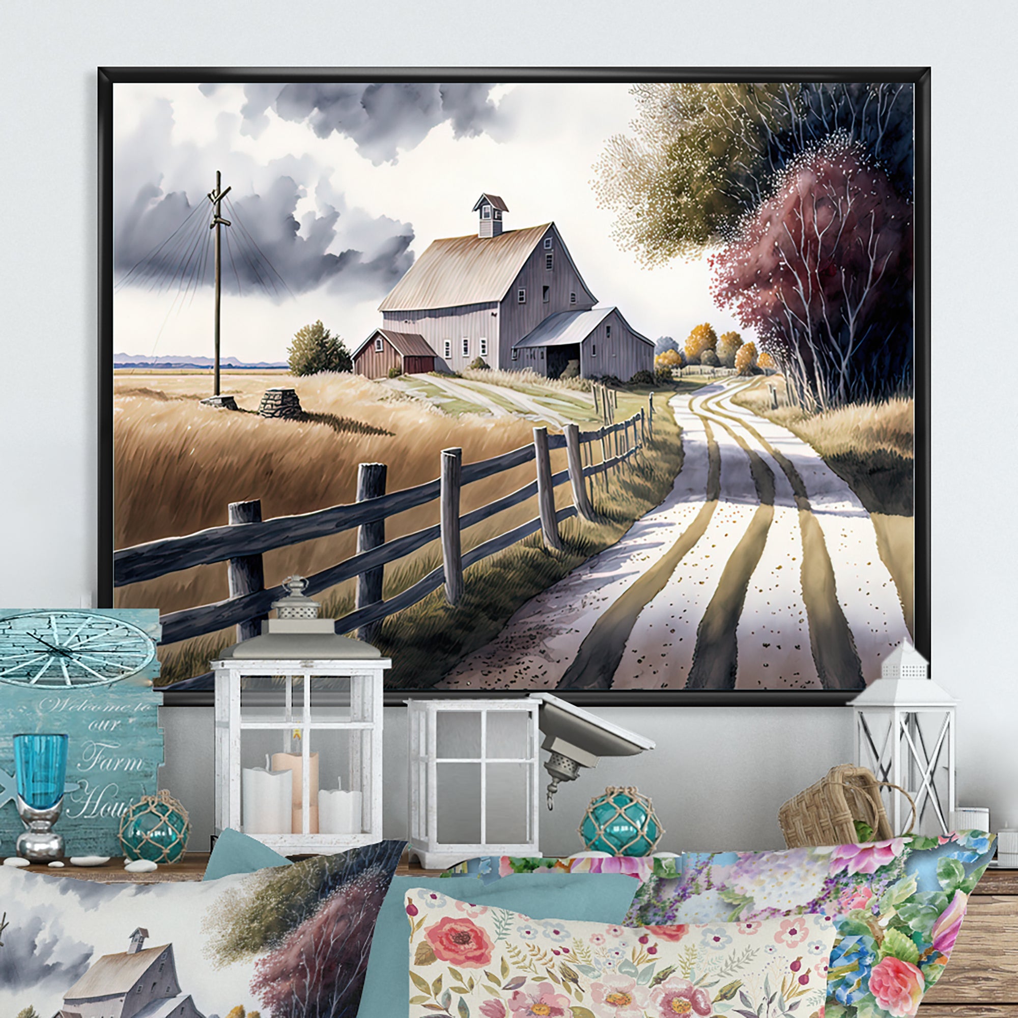 Calm Red Barn In Spring VII