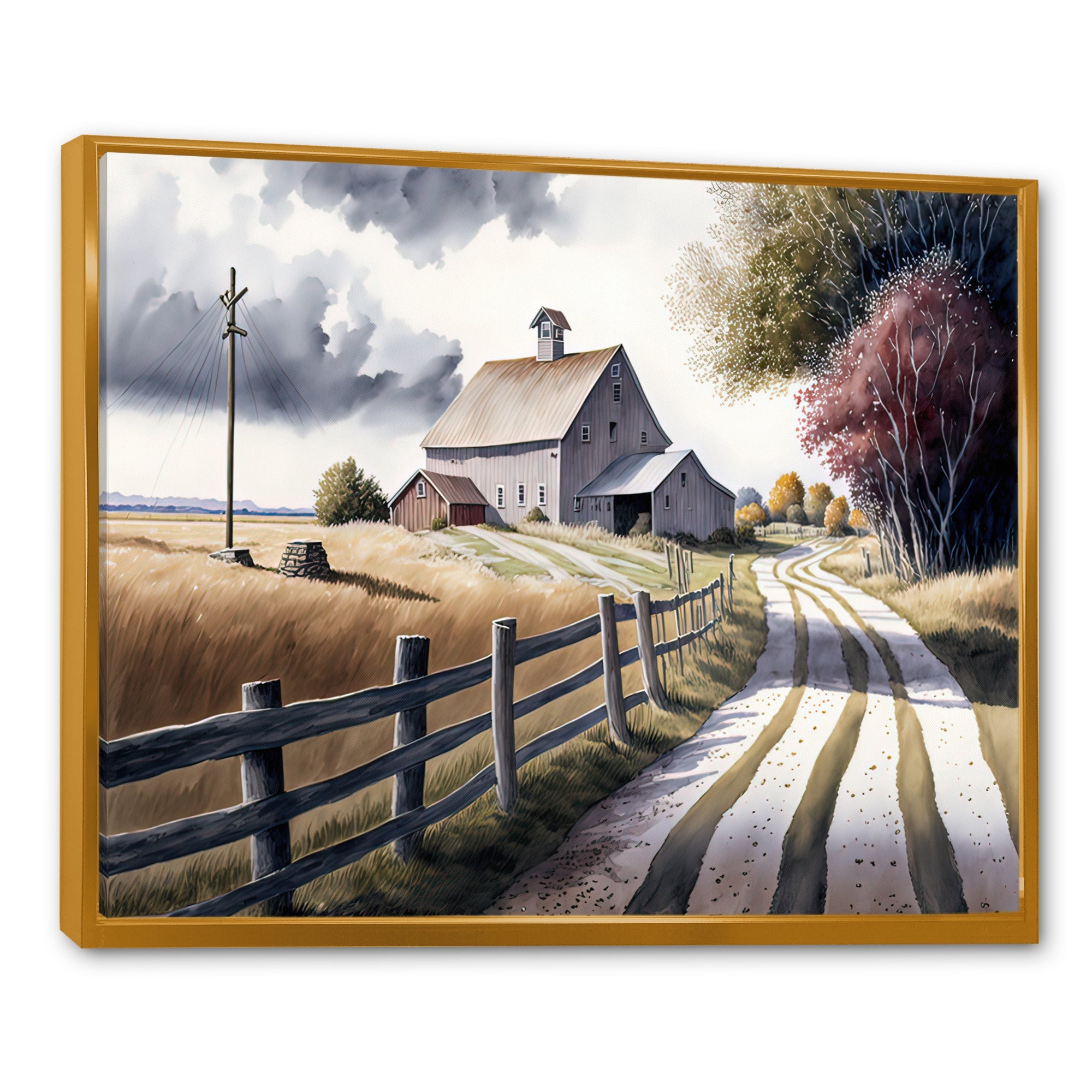 Calm Red Barn In Spring VII